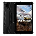 PRITOM 7 inch Android 14 Tablet PC with 8GB RAM 64 GB ROM, 8-Core, 5G WiFi, Dual Camera, Bluetooth, 7" Tablet with Protective Case