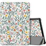 FINTIE Slim Protective Case for All-New Amazon Fire HD 10 Tablet (13th Generation, 2023 Release) - Trifold Lightweight Hard Shell Stand Cover with Auto Wake/Sleep, Spring Bloom