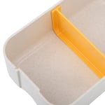 (Yellow)Rectangle 800Ml Single Layer Japanese Lunch Box W/ Mobile Phone GB