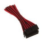 BitFenix Alchemy Premium Modding Series Multisleeved Cable - Rallonge de câble d'alimentation - ATX 24 broches (M) pour ATX 24 broches (F) - 30 cm - rouge/noir