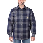 Carhartt Fodrad Flanellskjorta Jacka Herr Navy L