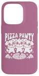 Coque pour iPhone 14 Pro Pizza Party Pizza Pawty Three Dogs Funny Pun amoureux des chiens