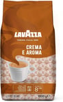 Lavazza Crema e Aroma, Arabica and Robusta Medium Roast Coffee Beans, 1 kg Pack