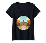 Womens Cool Schoolyard for back to school lovers and books fans V-Neck T-Shirt