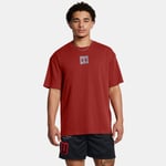 Tee-shirt à manches courtes oversize Under Armour Heavyweight SM Box pour homme Earthen Orange / Castlerock S