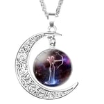 Måne Halsband Zodiac Måne Charm Metall Skytten