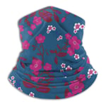 Neck Gaiter Warmer Blue Flowers Print Cyclisme Hommes Bandanas sans Couture Cache-Cou Cache-Cou Femme Multifonctionnel Motocyclisme Festivals Plein Air Sports Chapeaux Imprimés Pr