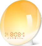 ARTINABS Sunrise Alarm Clocks, Wake Up Light with Sunrise/Sunset White 