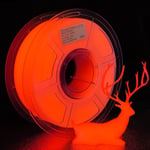 Filament PLA 1.75 Glow in the Dark,1KG Bobine PLA 3d Printer Filament Rouge Glow Fil pour Imprimante 3D,Précision Dimensionnelle +/- 0,03 mm(Q706)