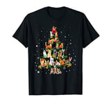 cat tree Christmas with string light - christmas gift T-Shirt