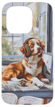 Coque pour iPhone 15 Pro Nova Scotia Retriever Toller Peinture chien amateur de musique