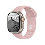 DONEGANI SB Straps for Apple Watch Band Silicone series Ultra 2 49mm, Series 10 46mm, 9 8 7 45mm 41mm, SE 6 5 4 44mm 40mm, 3 2 1 42mm 38mm Men Women iWatch, Millennial Pink