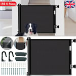 Retractable Pet Dog Gate Safety Guard Folding Baby Toddler Stair Gates Isolation