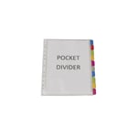 KEBA Divider A4 10 färgkodade plastfickor 5-pack, 0,18 mm 36041001