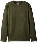 Amazon Essentials T-Shirt à Manches Longues Coupe Régulière Homme, Vert Olive Chiné, XL