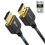 Ultra Thin HDMI 2.1 Cable 8K 1.5M, Stouchi Hyper Slim HDMI 2.1 Cable, Extremely Flexible 8K HDMI Cable, Supports 10K 8K120 4K120 144 Hz, eARC HDR10 4:4:4 HDCP 2.2&2.3 Dolby Compatible with PS5/Xbox/LG