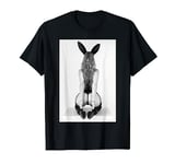 Sexy Girl Graphic Tee - "Bad Bunny Pinup Girl in Handcuffs" T-Shirt