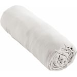 Drap housse Gaze de Coton 140x190 cm GAIA matelas épais Blanc