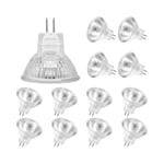 MR11 halogenlampor (12-pack), GU4 halogenlampa 12V 20W, MR11 GU4 dimbar glödlampa för taklampa