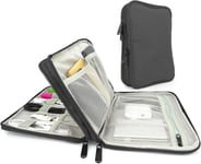 Pochette Pour Câbles - Sac De Rangement Informatique - Organisateur Pour Accessoires Électroniques | Disque Dur | Chargeur | Batterie Externe - Noir