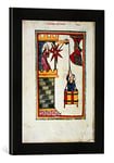 Kunst für Alle 'Image encadrée de Zurich enluminure Christian de Hamle/Matériau : Codex manesse, d'art en qualité Main Photos de Cadre, 30 x 40 cm, Noir Mat