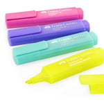 Faber-castell Textliner 46 Superfluorescent + Pastel Highlighters - Wallet Of 4