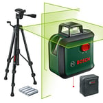 Bosch cross line laser AdvancedLevel 360 with premium tripod (3 laser lines incl. 360° for alignment throughout the entire room)