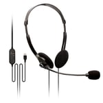 USB HEADSET - STEREO HEADPHONES & BOOM MICROPHONE for PC LAPTOP MAC - ZOOM etc