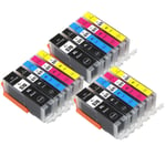 15 Ink Cartridges (5 Set) for Canon PIXMA MG5750 MG6851 MG7753 TS6050 TS8053