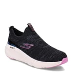 Skechers Femme Go Run Elevate-Indigo Basket, Noir/Rose, 39 EU