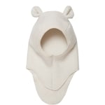 HUTTEliHUT TEDDY balaclava wool fleece bear ears – off-white - 1-2år