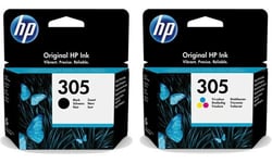 Pack 2 cartouche d'encre HP 305 HP305  pour imprimante HP Deskjet 2721