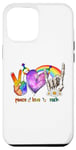 Coque pour iPhone 14 Plus Peace Love Rock Equality Transgender Gay Pride | Mois des LGBT