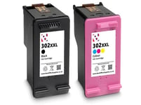 302 XXL Black Colour Triple XL Refilled Ink Cartridge For HP Envy 4517 Ink