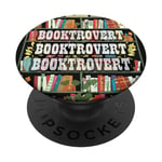 Bibliothèque rétro pour livre de lecture floral PopSockets PopGrip Adhésif