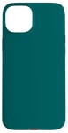 Coque pour iPhone 15 Plus Couleur bleu sarcelle foncé simple