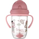 Canpol babies Bonjour Paris Cup Kop med sugerør Pink 270 ml