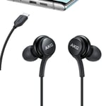 AKG Samsung Casque D'Écouteurs USB Type C pour Galaxy S20 Fe Écouteur Noir