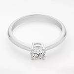 Mogul 18ct White Gold Round Brilliant Diamond Engagement Ring, 0.5ct