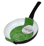 Easy Cook 1550 20CM Ceramic Frying Pan, metal, Black and White, 20 cm