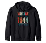 Vintage 1944 limited edition Funny birthday man Women Gifts Zip Hoodie