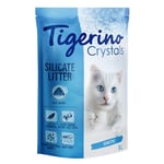 Ekonomipack: 6 x 5 l Tigerino Crystals kattsand Fun - blått