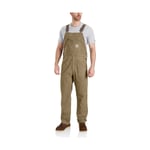 Carhartt Rugged flex Rigby bib - hängselbyxa - DARK KHAKI - W44-L32