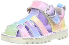 Kickers Infant Girl's Kick Sandal Rainbow Shoe, Multi, 8 UK Child