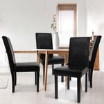 Idmarket - Lot de 4 chaises hannah noires pour salle à manger