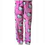 Tecknad HelloKitty flanellpyjamas i plysch och tjock isolering för kvinnor - rosa Pink M