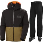 Helly Hansen Powderface/Legendary skisett, Herre, Black/Lynx