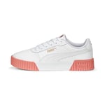 PUMA Women Carina 2.0 Baskets, Puma White Hibiscus Flower Puma Gold, 38.5 EU