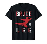 Bruce Lee Dragon Flying Kick Silhouette Logo T-Shirt