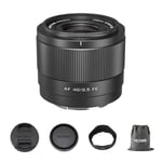 Objectif VILTROX 40mm F2.5 f/2.5 AF pour Monture Sony E, Objectif Grand Angle Plein Format autofocus pour Appareil Photo Sony E-Mount Alpha a7cr a7cii a6700 zv-e100 a6600 a6400 a7iv